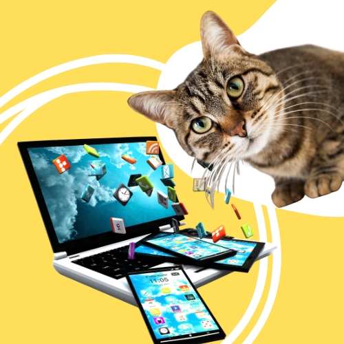 Black and White Lightning Charge Technology Logo